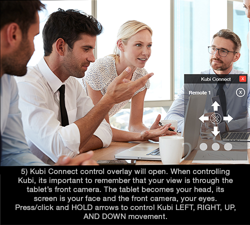 Kubi Connect Widget for Windows screen 5: Kubi controls open in small overlay