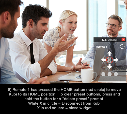 Kubi Connect Widget for Windows screen 8: Home button returns Kubi to home position