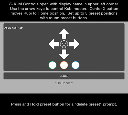 Kubi Connect App for iPad / iPhone screen 8: Kubi Connect Remote user controls for Kubi